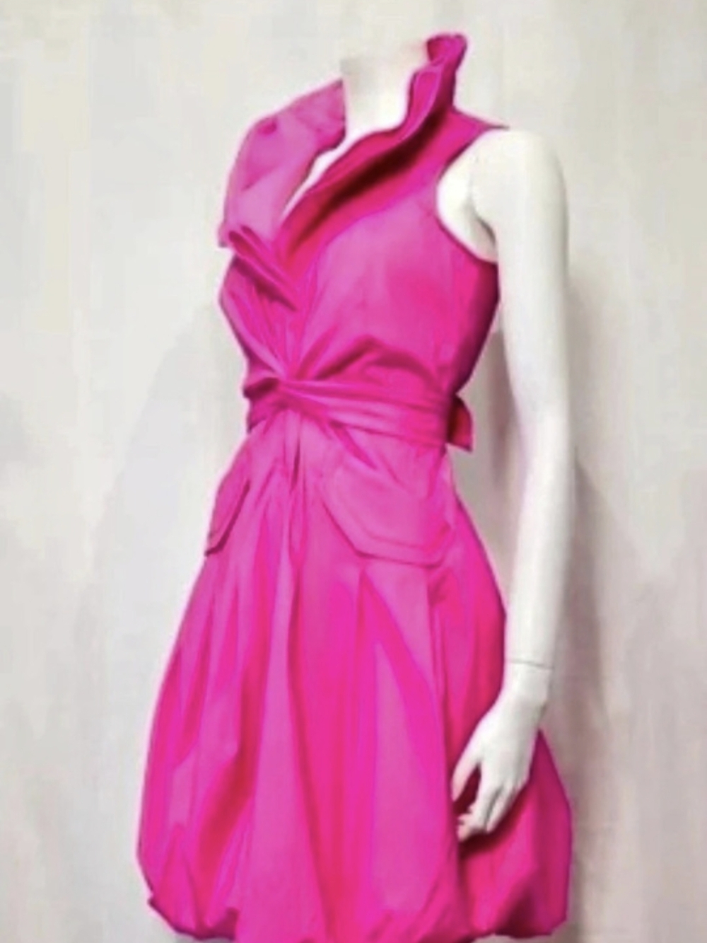 Pink Draped Midi Dress Like New